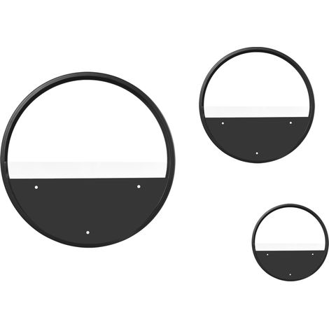 Set de 3 maceteros de pared de acero negro para suculentas y cactus HOMVRA (1/5)