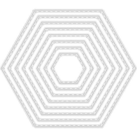 Exquisite sechseckige Stanzform für DIY-Scrapbooking-Tagebuchverzierungen