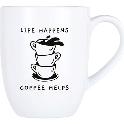 Cosy Mug Life Happens Tasse à Café En Céramique 53cl - Cosy Et Trendy Billiet