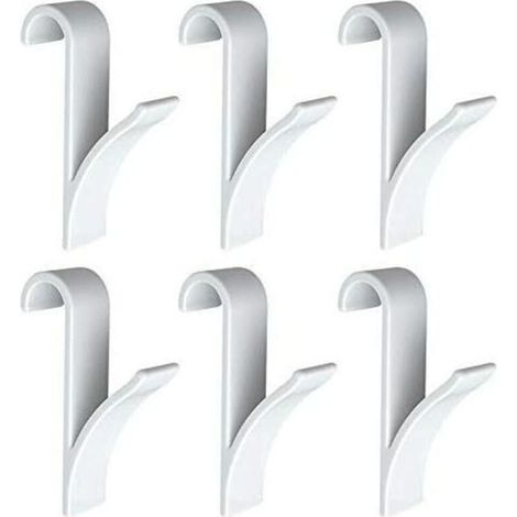 6er-Set Handtuchhaken – Weiß