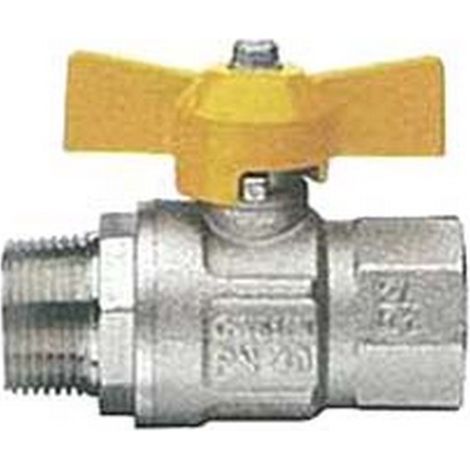 2PZ VALVOLA A SFERA GAS M/F CON MANIGLIA A T "LONDON" ART.069 - MF 1/2"