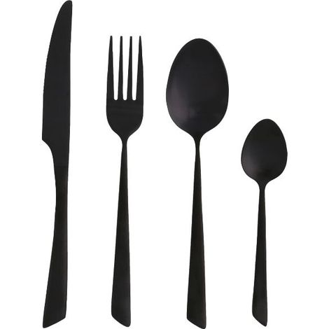set posate 16 pezzi acciaio inox nero - 40116 - Pradel Premium