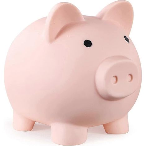 Tirelire incassable en plastique pour enfants, taille moyenne, avec couvercle pour économiser pièces et billets. (1/5)