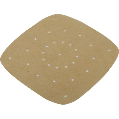 Papier de cuisson vapeur carré perforé de 7,5 pouces pour friteuse à air (couleur naturelle) (1/5)