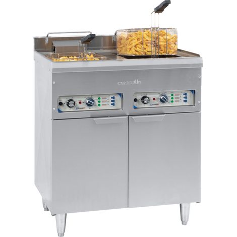 Freidora Casselin professional electric fryer 2 x 16L acero inoxidable