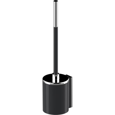 Porte balai wc - Décor : Noir RAL 7021 / Chromé - AKW (1/2)