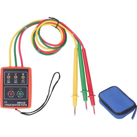 Testeur de Séquence de Phase Portable SM852B - Détecteur de Rotation de Phase AC pour Courant et Tension (1/5)