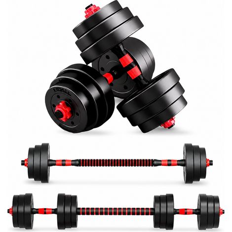 Mancuernas Ajustables Con Barra Extensible 20 Kg Kit Multifunción (1/5)