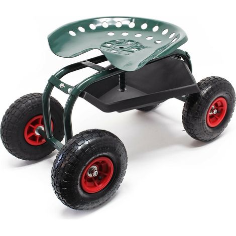 Asiento de jardín con ruedas anchas Carro deslizante con capacidad máxima de 150 kg Portaherramientas 160002694
