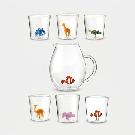 Set de verres en verre avec carafe Made in Italy Savana Family Mix 11 (1/3)