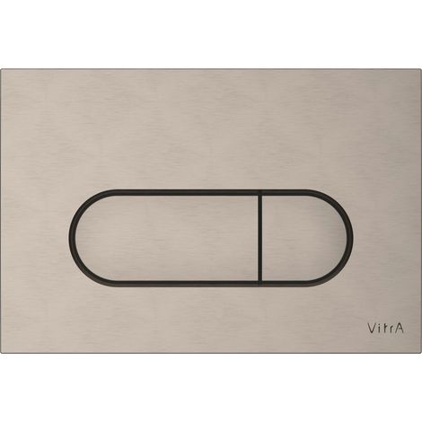 Vitra Loop Round Dual Flush Plate - Brushed Nickel