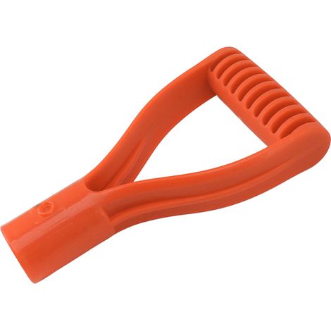 Poignée de bêche en plastique, diamètre intérieur 32 mm, poignée en D, manche de rechange pour pelle à neige, râteau, orange (1/5)