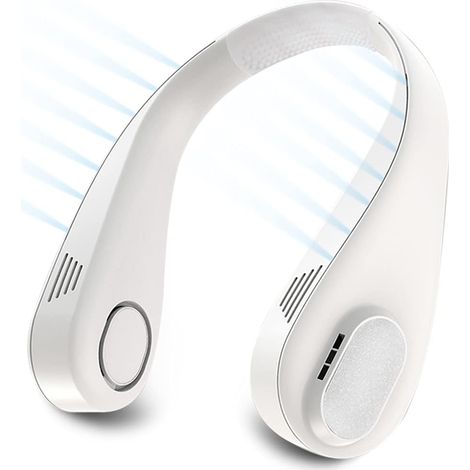 Ventilateur de cou portable - Mini ventilateur USB sans pales. Ventilateur suspendu rafraîchissant à 3 vitesses. (1/4)