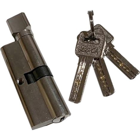 Serrure de porte d'entrée/de bureau en aluminium avec 3 clés, 85 mm, pour la sécurité de votre domicile ou bureau. (1/5)