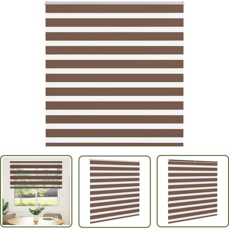 vidaXL Zebrarollo Braun 140x150 cm Stoffbreite 135,9 cm Polyester (1/5)