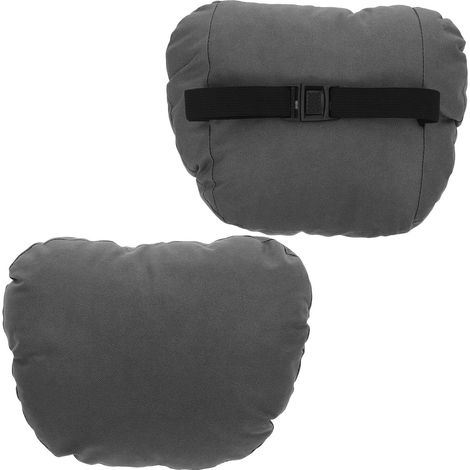Lot de 2 Coussins Cervicaux pour Siège Auto, Oreillers Ergonomiques en Daim Respirant Gris, Soutien Cervical Confortable pour Conducteurs, Adaptés aux Voyages et Repos Intérieur (1/5)