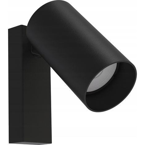 Lampada da parete Nowodvorski Mono in acciaio laccato nero e plastica ABS GU10 10 W (1/3)