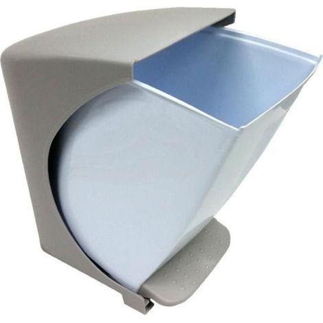 Ac-Deco – Poubelle de salle de bain inclinable 6,5 L – Plastique taupe – Dimensions 30,6 x 25 x 19 cm – Pour espaces réduits