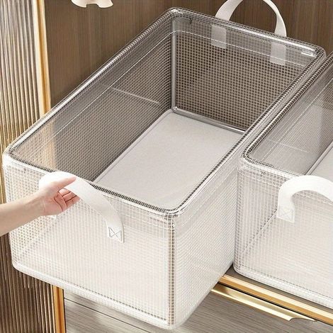 Panier de rangement vêtements – Organisateur tiroirs pour sous-vêtements & pantalons, boîte armoire (47x28x20cm) (1/5)