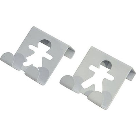 Set mit 2 kleinen metallmännchen zum aufhängen - weiss - Tendance