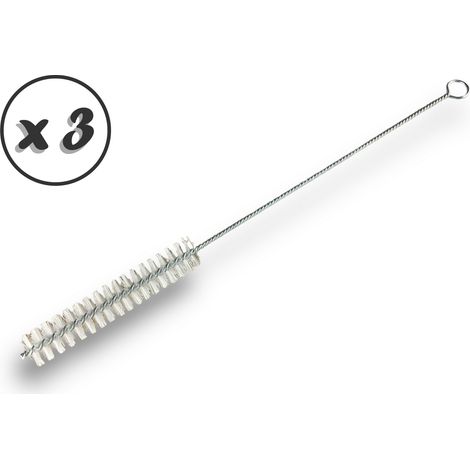 Goupillon NYLON multifonction Différents diamètres Garnissage 100 mm Manche Torsadé - Quantité x 3 - Ø 17 mm - NYLON