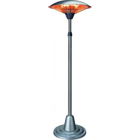 Kemper – Parasol chauffant électrique 2 kW – Mât en inox – Protection IP44 – Hauteur réglable 1,8 à 2,1 m – Capacité de chauffe 20-25 m² (1/5)