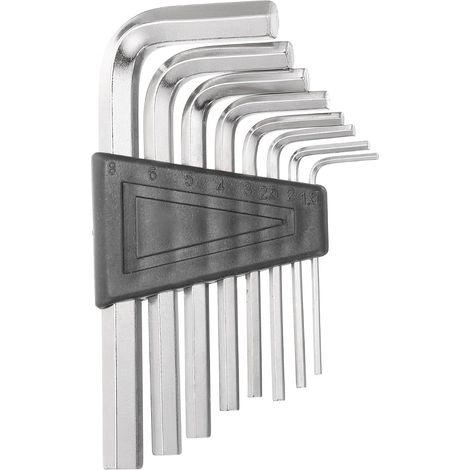 8pcs Hex Allen Key Set 1.5/2/2.5/3/4/5/6/8mm 45 L Shape Steel Metric Repair Tool for Home, DIY, Bike and Motorcycle Repair (1/5)