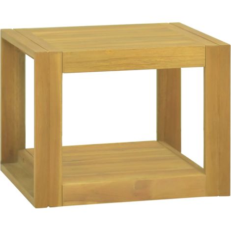 Wand-Badregal 45x45x35 cm Massivholz Teak CFW557559 (1/5)