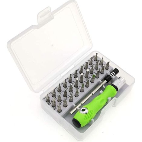 Jeu de tournevis, jeu d'embouts de tournevis magnétiques, kit de mini tournevis de précision 32 en 1, outils de réparation portables pour ordinateur portable, montre, bijoux, jouets, lunettes, etc. (1/4)