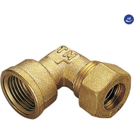 Gomito Femmina 3/4" Ø16 Per Rame Con Oring