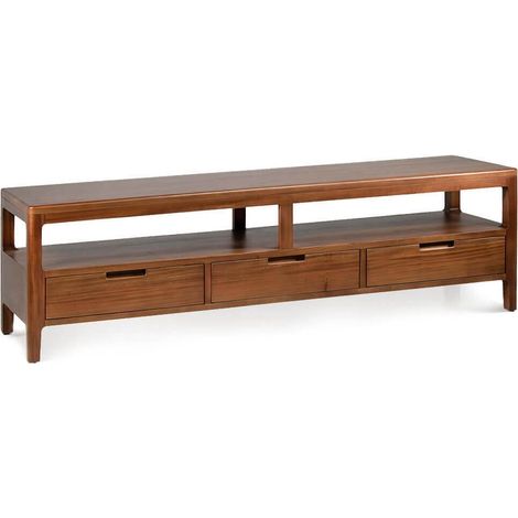Meuble TV VALENCIA – Bois massif d’acajou – 160cm (1/5)