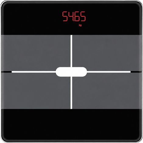 Pèse-personne intelligent avec 13 mesures corporelles, Bluetooth, multi-profils, verre trempé, compatible avec une application. (1/5)