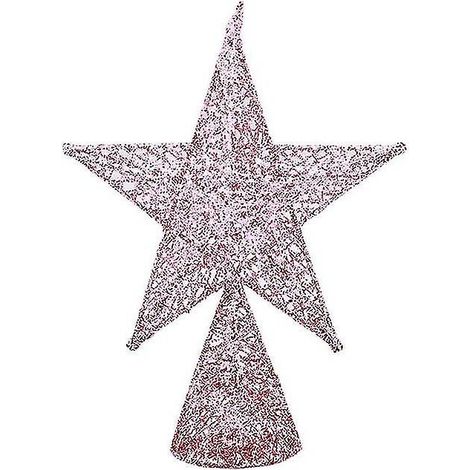 Étoile à cinq branches pour sapin de Noël, étoile de Noël tridimensionnelle à cinq branches pour intérieur D (1/5)