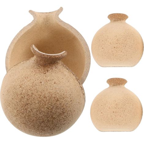4pcs Moules à Vase en Bois Demi-Vase Artistique pour Décoration Maison Pratique et Décorative, pour Vases Décoratifs pour Table et Mariage (1/5)