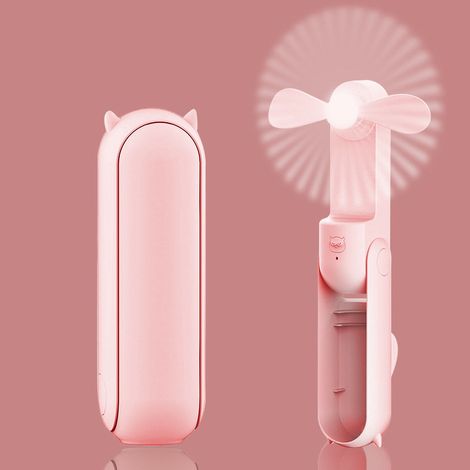 Ventilador de mano portátil pequeño, mini, portátil, recargable por USB, para casa, oficina, viajes al aire libre (1/5)
