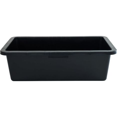 Kastra Eimer-Baucontainer, rechteckig, schwarz, Fassungsvermögen ABUD6 40 l (1/5)