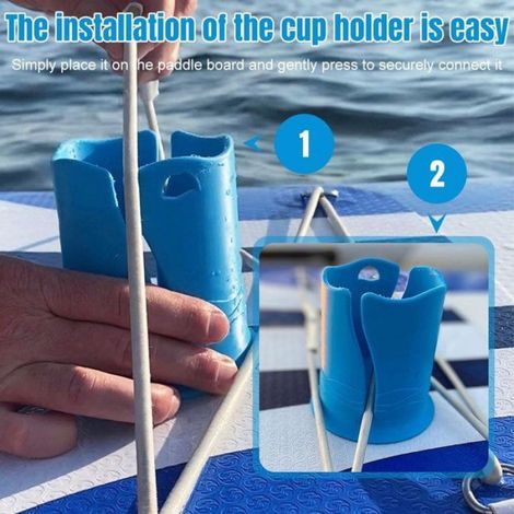 Lot de 3 porte-gobelets pour paddle et kayak, fixation stable, 93 x 93 x 95 mm, support bouteille outdoor (1/4)