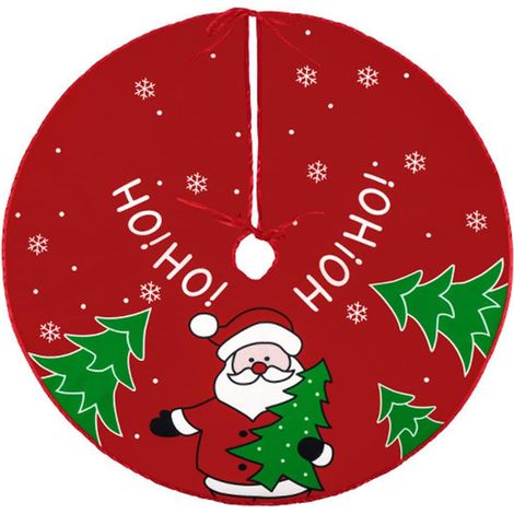 Weihnachtsbaumrock, Durchmesser 90 cm, Heimdekoration, Weihnachtsfeier-Dekorationszubehör (Weihnachtsmann)