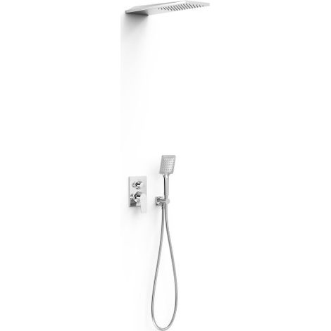 Kit mitigeur encastré 2 voies Rapid‑box pour douche Project Chrome - TRES 22138005