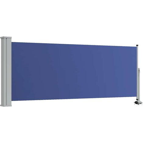 Auvent latéral rétractable de patio 100x300 cm Bleu (1/5)