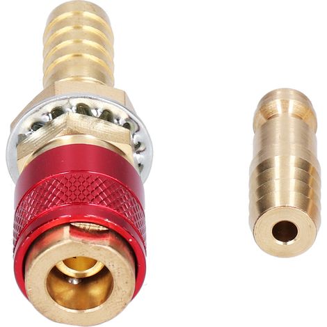 Raccord rapide en laiton pour tuyau de soudage TIG, compatible avec les torches et équipements de soudage M10 rouge (1/5)