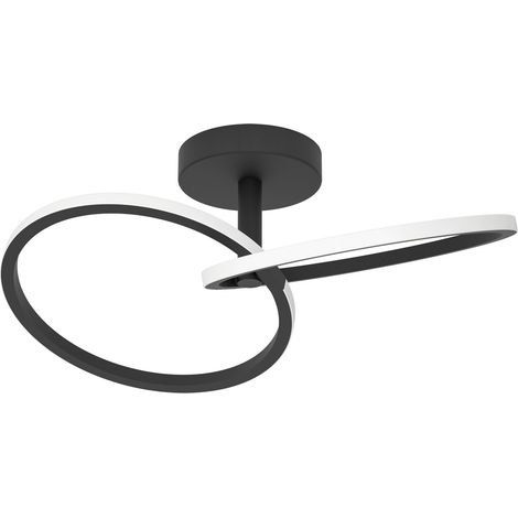 Plafoniera Moderna Congiunti Acciaio Nero Plastiche Bianche Led 12W 1500Lm Ip20 (1/2)