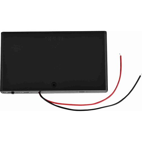 Tragbare Aufbewahrungsbox für 8 AA-Batterien mit Schalter und Deckel (1/5)