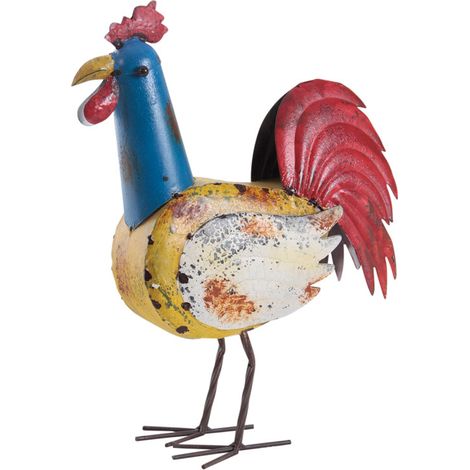 Coq en métal coloré 49 cm