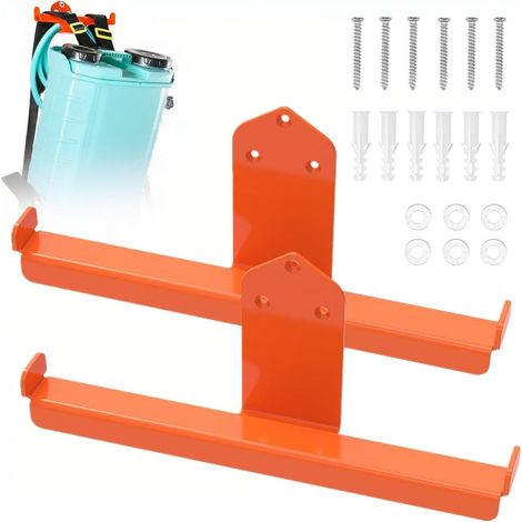 Juego de 2 soportes de pared para soplador de mochila, soplador, colgante, para garaje, cobertizo, granero, motosierra, montaje en pared