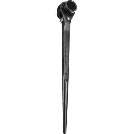 sourcing map Clé à cliquet 19 mm x 21 mm CR-V 12 points à double extrémité pour échafaudage, échafaudage, outil pour réparation automobile, entretien mécanique, noir