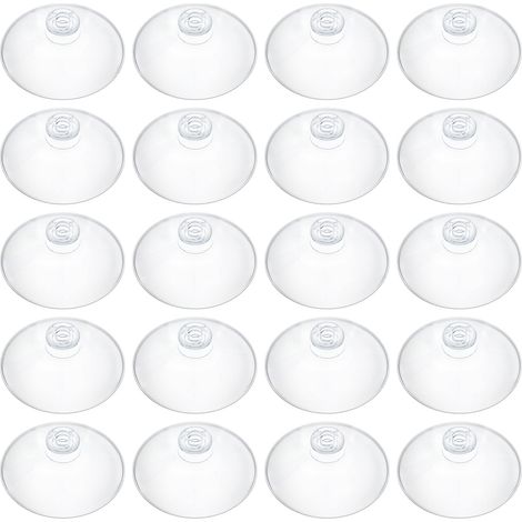 20 ventouses en Plastique Transparent de 5,5 cm pour l'organisation et la décoration de la Maison - Ventouses adhésives pour Les fenêtres et Les Portes en Verre de la Salle de Bain