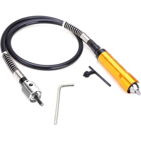 Perceuse électrique avec poignée en caoutchouc de 6,5 mm, stylo de gravure universel, ponceuse à bande, meuleuse électrique, rallonge de perceuse, arbre flexible (1/5)