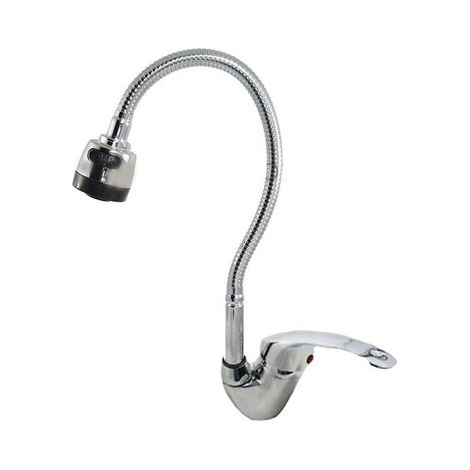 ROBINET MITIGEUR BEC FLEXIBLE DOUCHE ÉVIER LAVABO MAISON CUISINE (1/2)