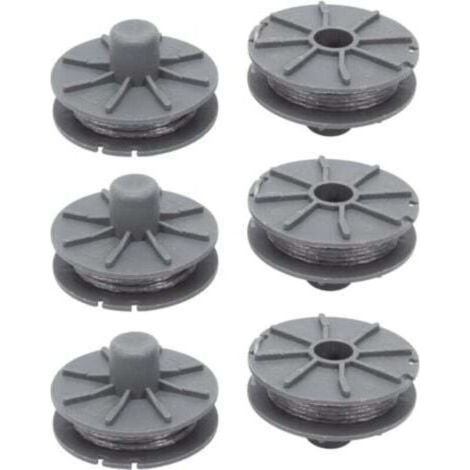 5307-20 Bobine de fil de rechange 6 Pièces pour Gardena Coupe-bordure - Diamètre : 1,6 mm - 6,1 m - Pour type 9805, 9806, 9807, 9808, 9809, 9827, 8846, 8847, 8848, 9870, 9872, 9874 (1/4)